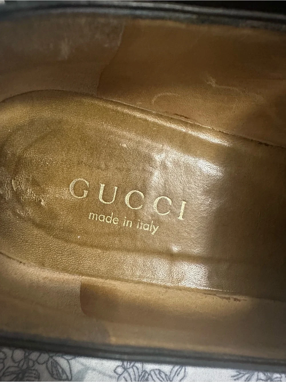Gucci Black Leather Men's Slip-On Loafers